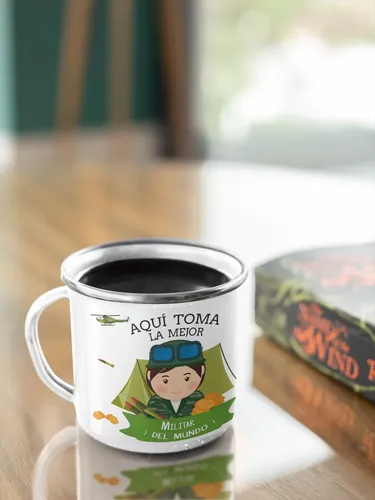 Taza Enlozada Militar - Disciplina Y Determinación