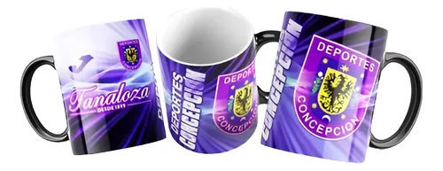 Taza Mágica Club Deportes U De Concepción - Futbol Chileno Negro Fútbol