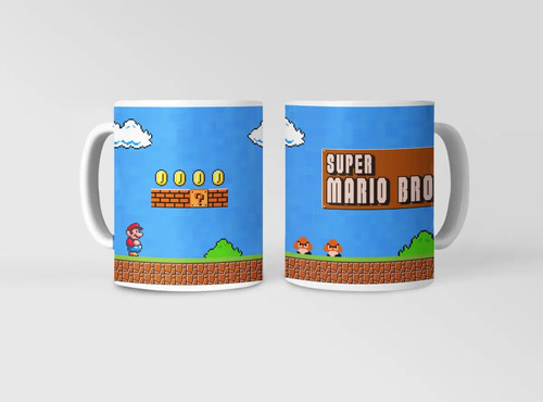 Taza Super Mario - Aventura En El Reino Blanco