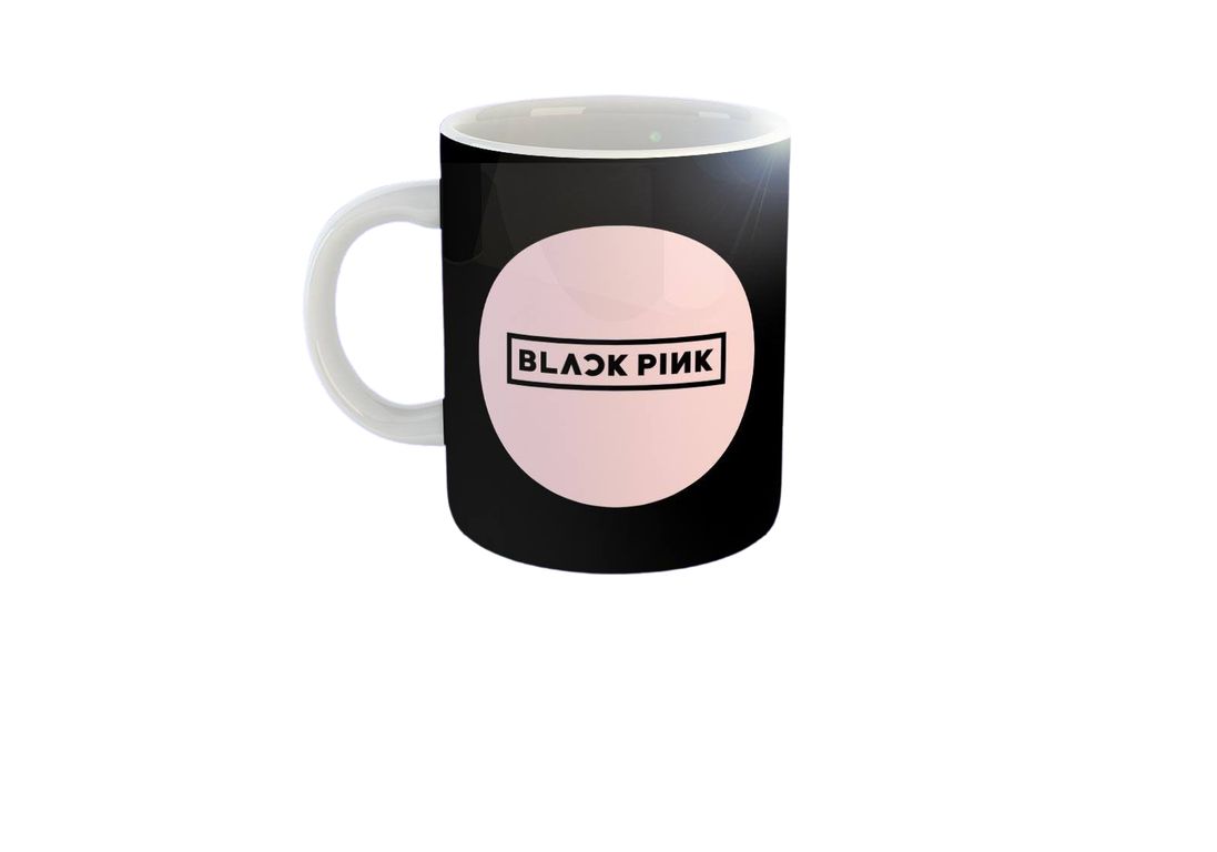 Taza Ceramica 11oz K-Pop Insp Blackpink Negro Rosa
