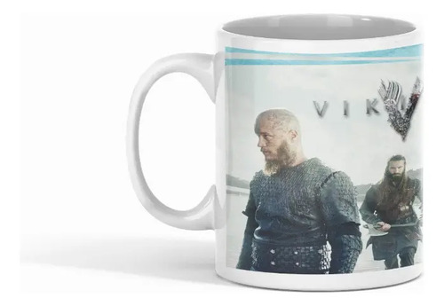 Taza Vikingos Lagertha Y Ragnar Blanco