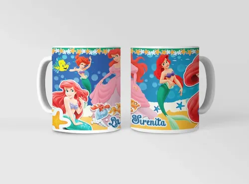 Taza Descubre Atlántica Con Ariel La Sirenita Blanco