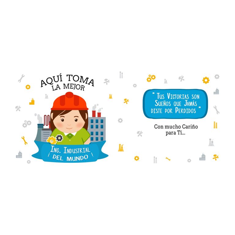 Taza Enlozada Procesos, Proyectos y Café - Ing. Industrial M