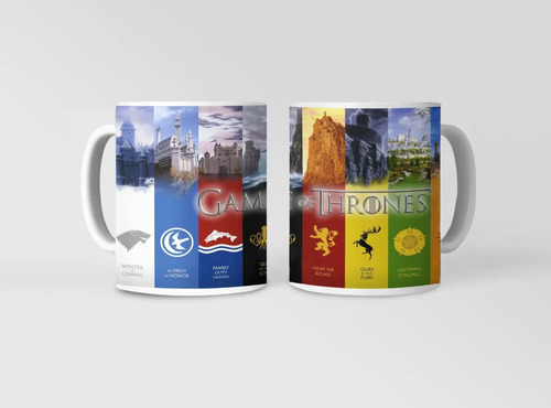 Taza Game Of Thrones - Fortalezas Y Leyendas Blanco