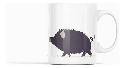 Taza De Jabalíes ¡un Encanto Salvaje Para Tu Café Blanco