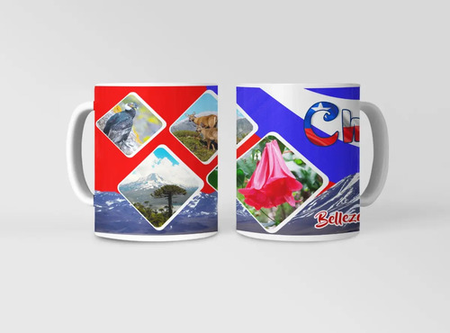 Taza Naturaleza Chilena - De Copihue A Cordillera Blanco