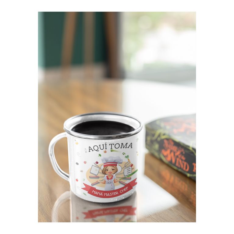 Taza Enlozada Mamá Master Chef - Sabores del Corazón