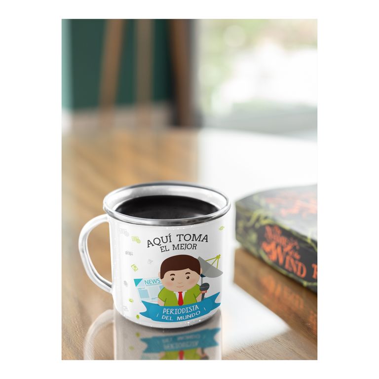 Taza Enlozada Historias y Cafe - Día de Periodista H