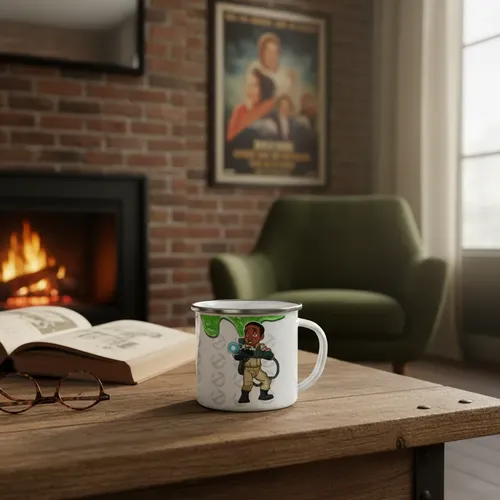 Taza Enlozada Winston Zeddemore - Espíritu Cazafantasmas Blanco