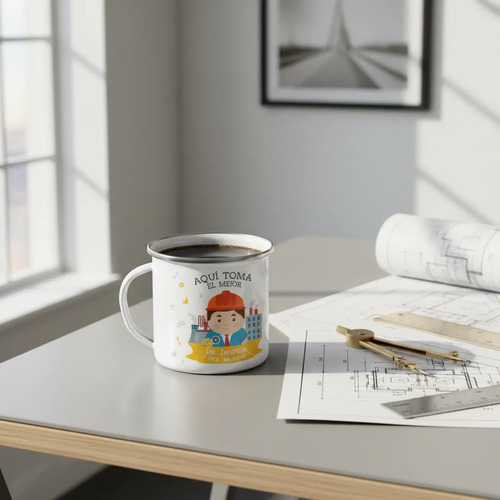 Taza Enlozada Procesos, Proyectos Y Café - Ing. Industrial Blanco