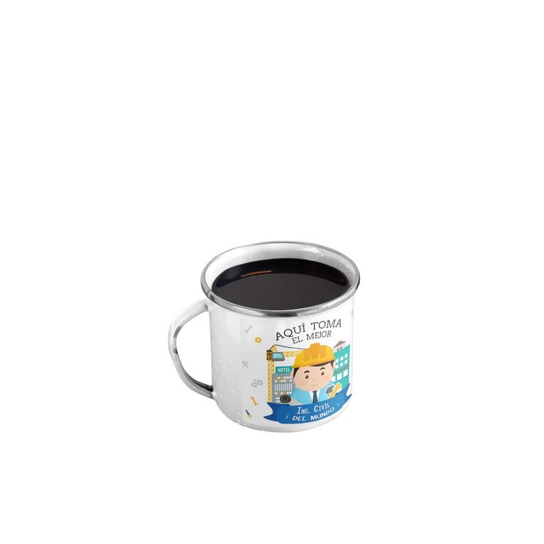 Taza Enlozada Estructuras y Espresso - Ingeniero Civil