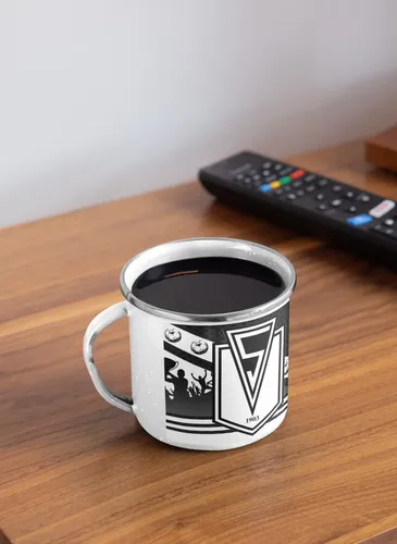 Taza Lechero Enlozado Club Santiago Morning Fútbol Chileno Blanco Regalo Club