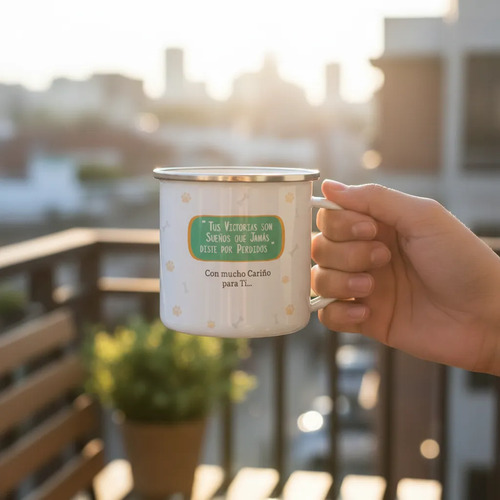 Taza Enlozada Dia Veterinario - Amor Animal Y Café Blanco