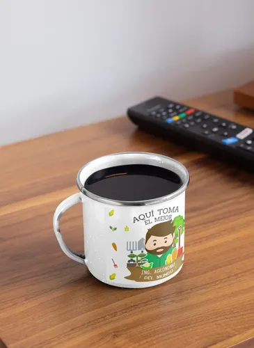 Taza Enlozada Entre Semillas Y Café - Ing. Agrónomo