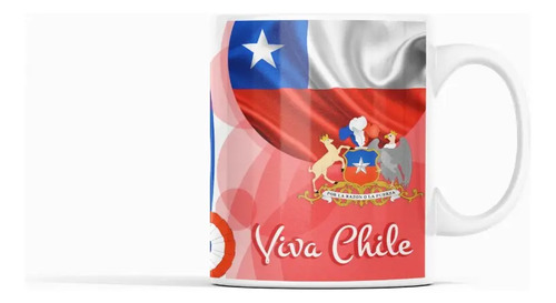 Taza Fiesta Nacional - Viva Chile Blanco