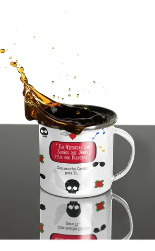 Taza Enlozada El Mejor Rockero - Acordes De Leyenda Blanco Regalo Dia Del Padre