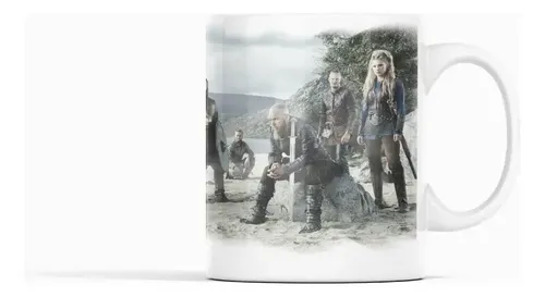 Taza Vikings - Conquistas Y Leyendas Nórdicas Blanco