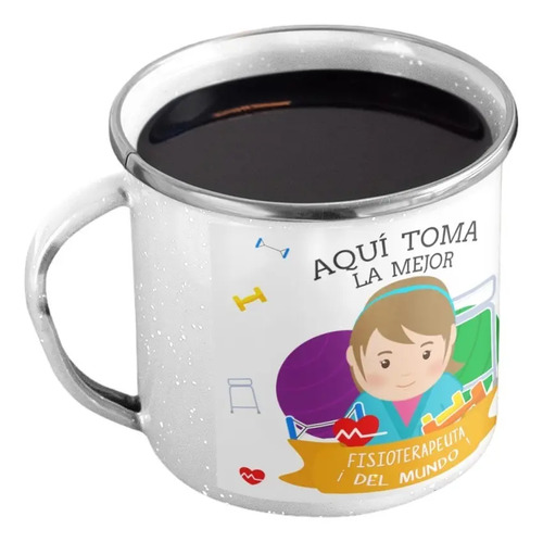 Taza Enlozada Fisioterapeuta - Movimiento Y Motivación