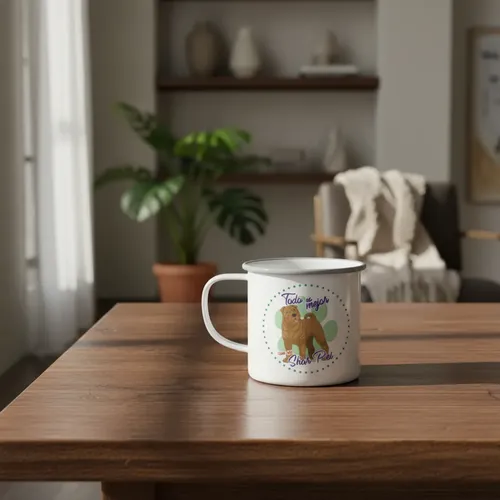 Taza Enlozada Sharpei - Elegancia Canina Única Blanco