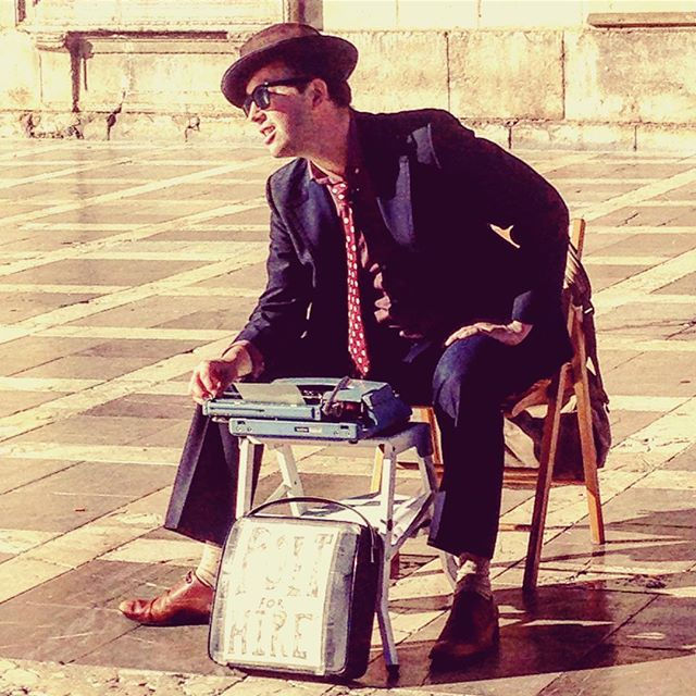 Poet for Hire Benjamin Aleshire, Plaza Nueva, Granada