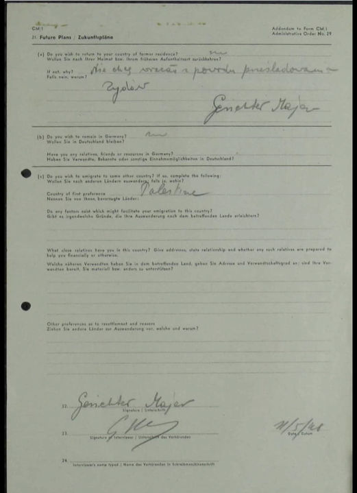 Meyer Gerichter Wartime Documents, 7 