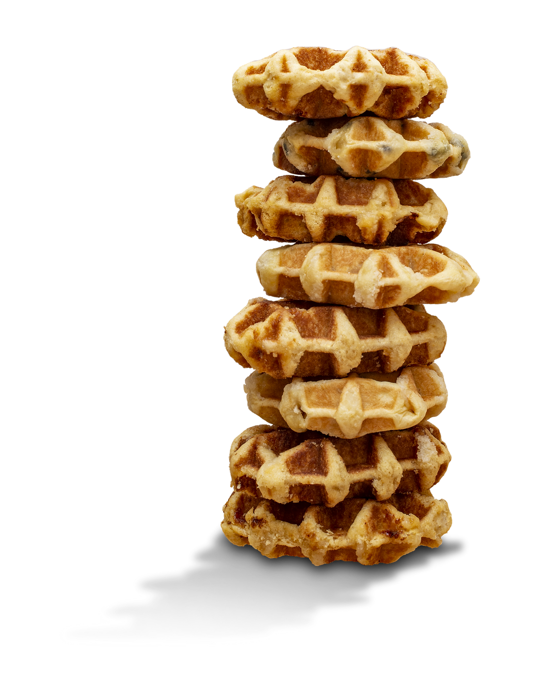 Tall stack of Liege waffles.
