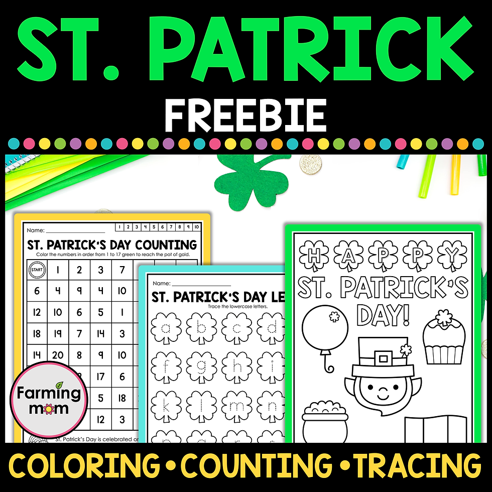 St Patrick's Day Coloring Pages and Fun Worksheets for Kids Free Printable | Farming Mom St Patrick's Day Coloring Pages and Fun Worksheets for Kids Free Printable | Farming Mom