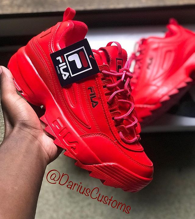 all red filas