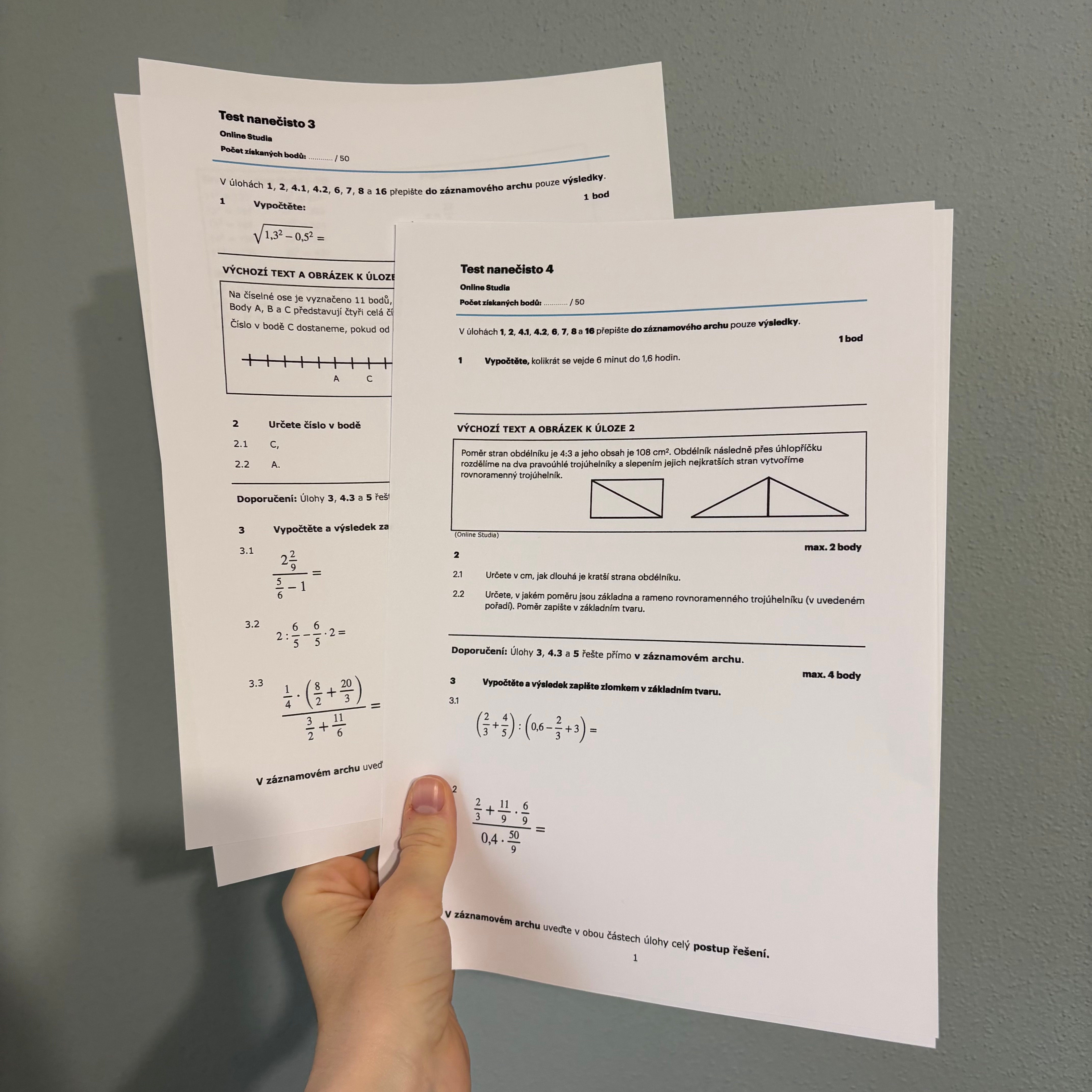 Sada testů nanečisto 3 a 4