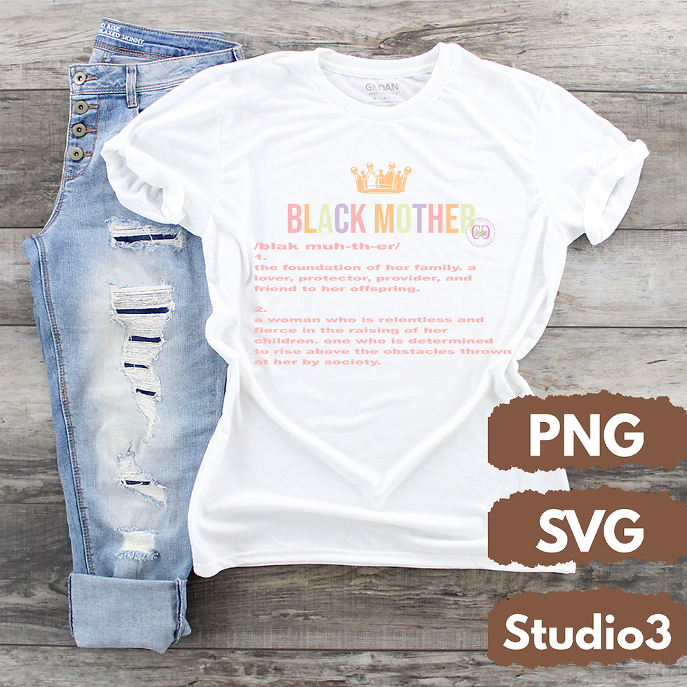 Thumbnail: Black Mother Defined SVG, PNG, Studio3 | Instant Download