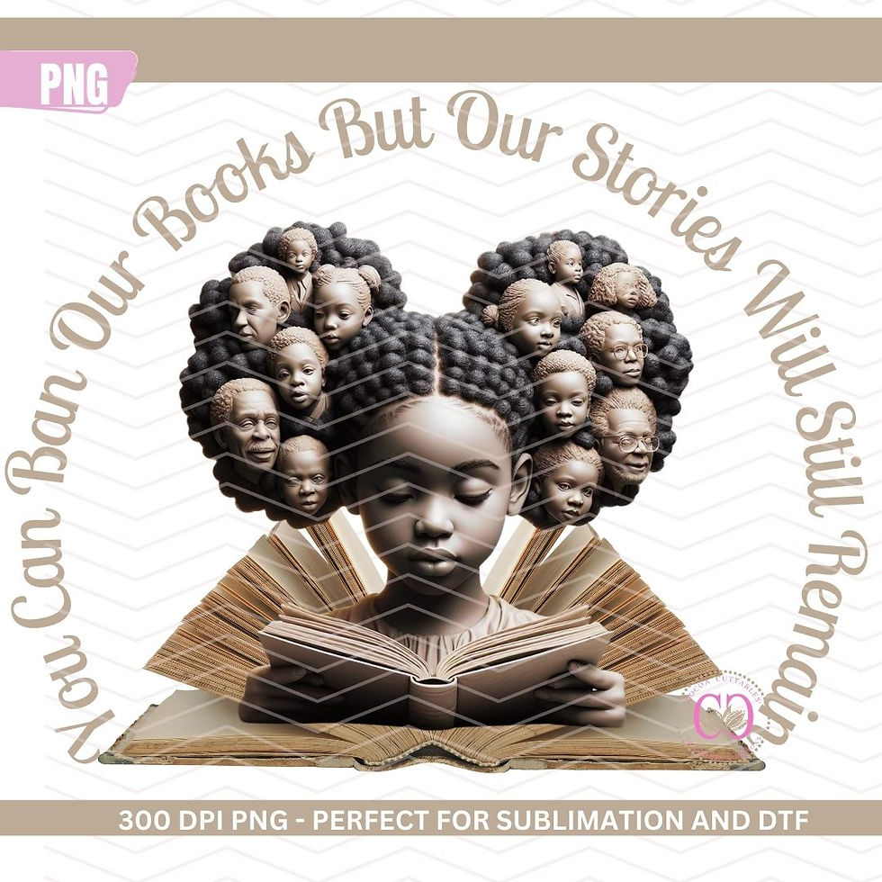 Thumbnail: Ban Our Books Monocromatic PNG | Instant Download