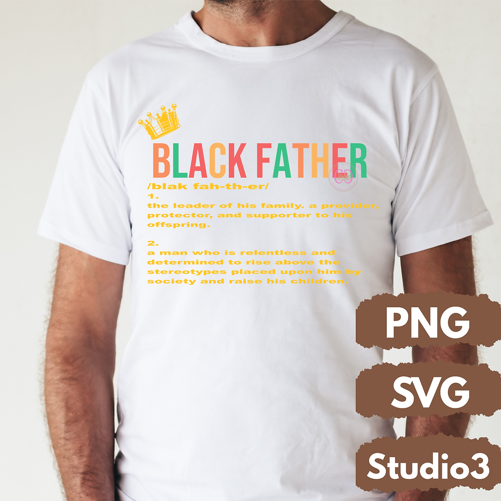 Thumbnail: Black Father Defined SVG, PNG, Studio3 | Instant Download