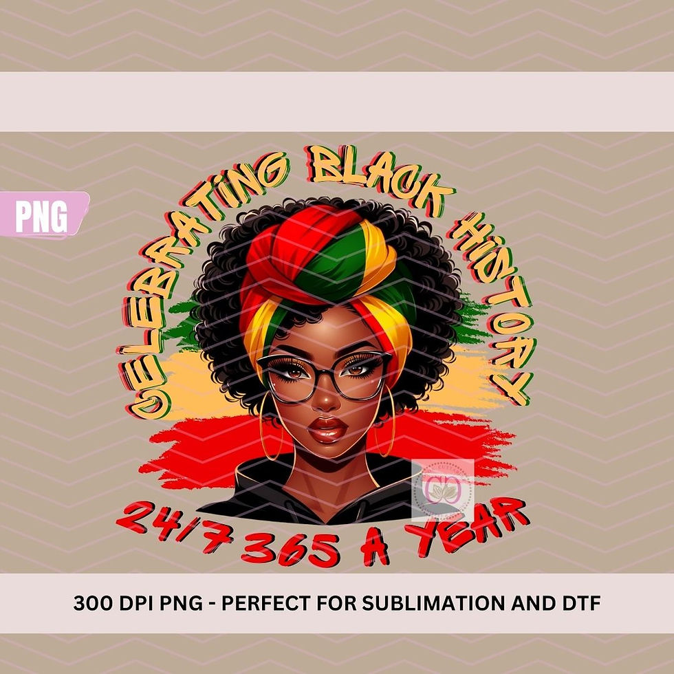 Thumbnail: Celebrating Black History 365 PNG |  Instant Download