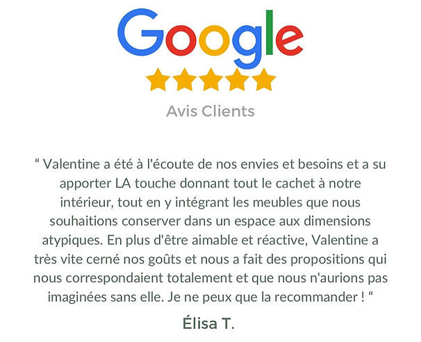 AVIS GOOGLE DE VALENTINE INTERIEURS