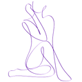 loose sketch of a woman sitting on the floor