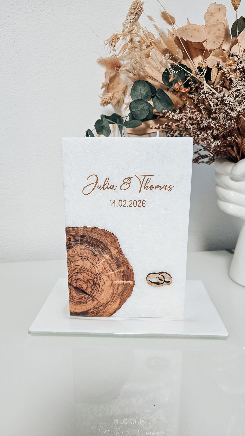 Hochzeitskerze personalisiert