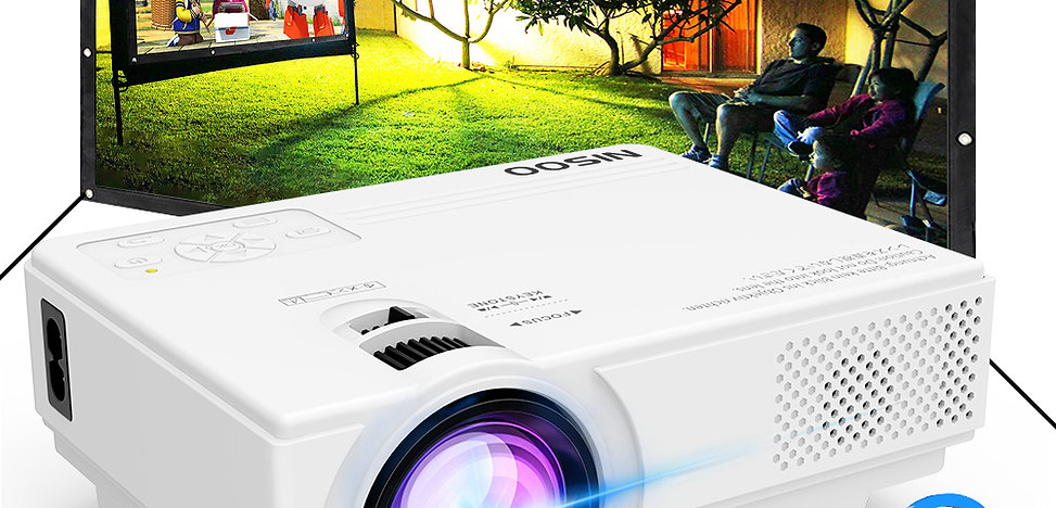 Projector with WiFi, 2022 Upgrade 7500L [100" Projector Screen Included]