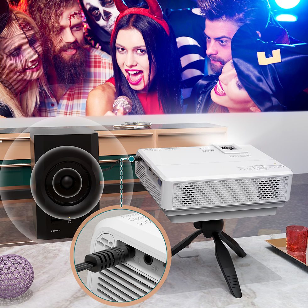 Thumbnail: [WiFi Projector] XRPrime 7500Lumens Mini Projector, Full HD 1080P 200” Display S