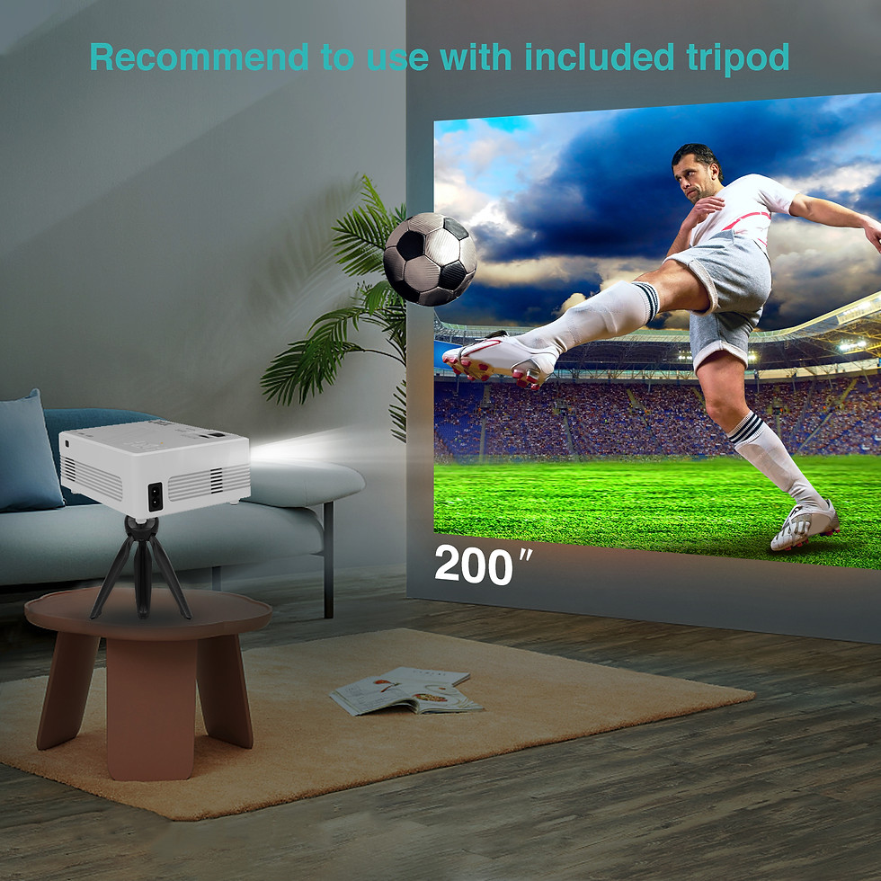 Thumbnail: Vecupou WiFi Projector, Full HD 1080P & Max 200Inch Display Supported Outdoor Mi