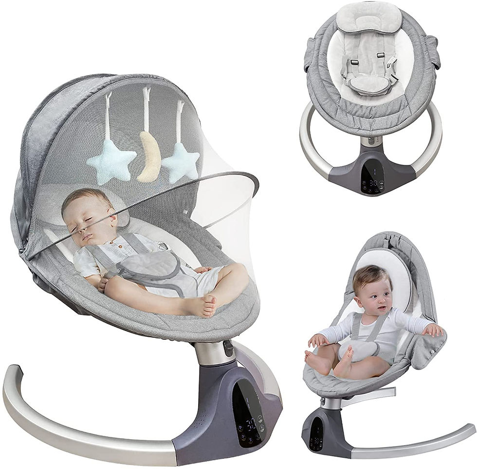 Baby swing for infants newborn, 5 Speed Bluetooth Baby Bouncer with 3 Recline PS
