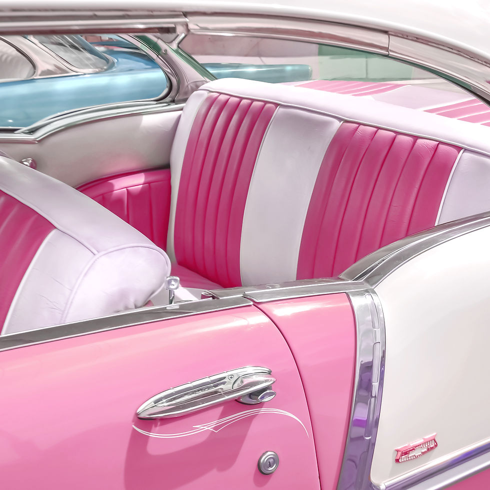 Pink Chevy Seats
