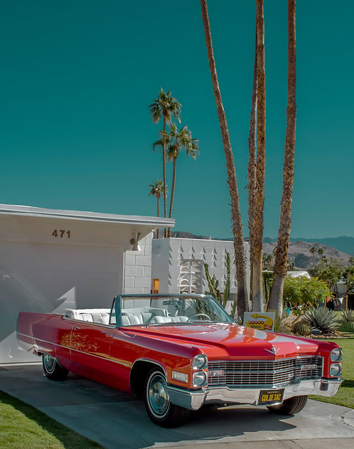 Red Caddy Convertible