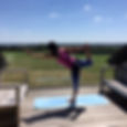 Yoga on the deck in the sun!