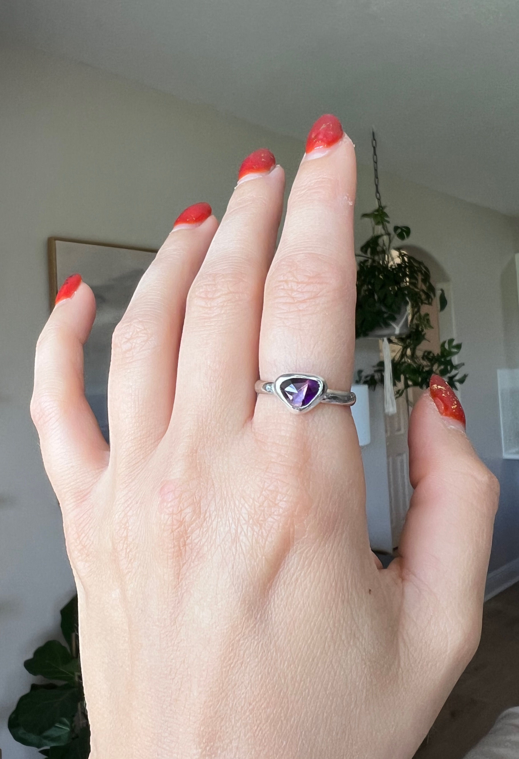 Trapiche Amethyst Ring size 6.5