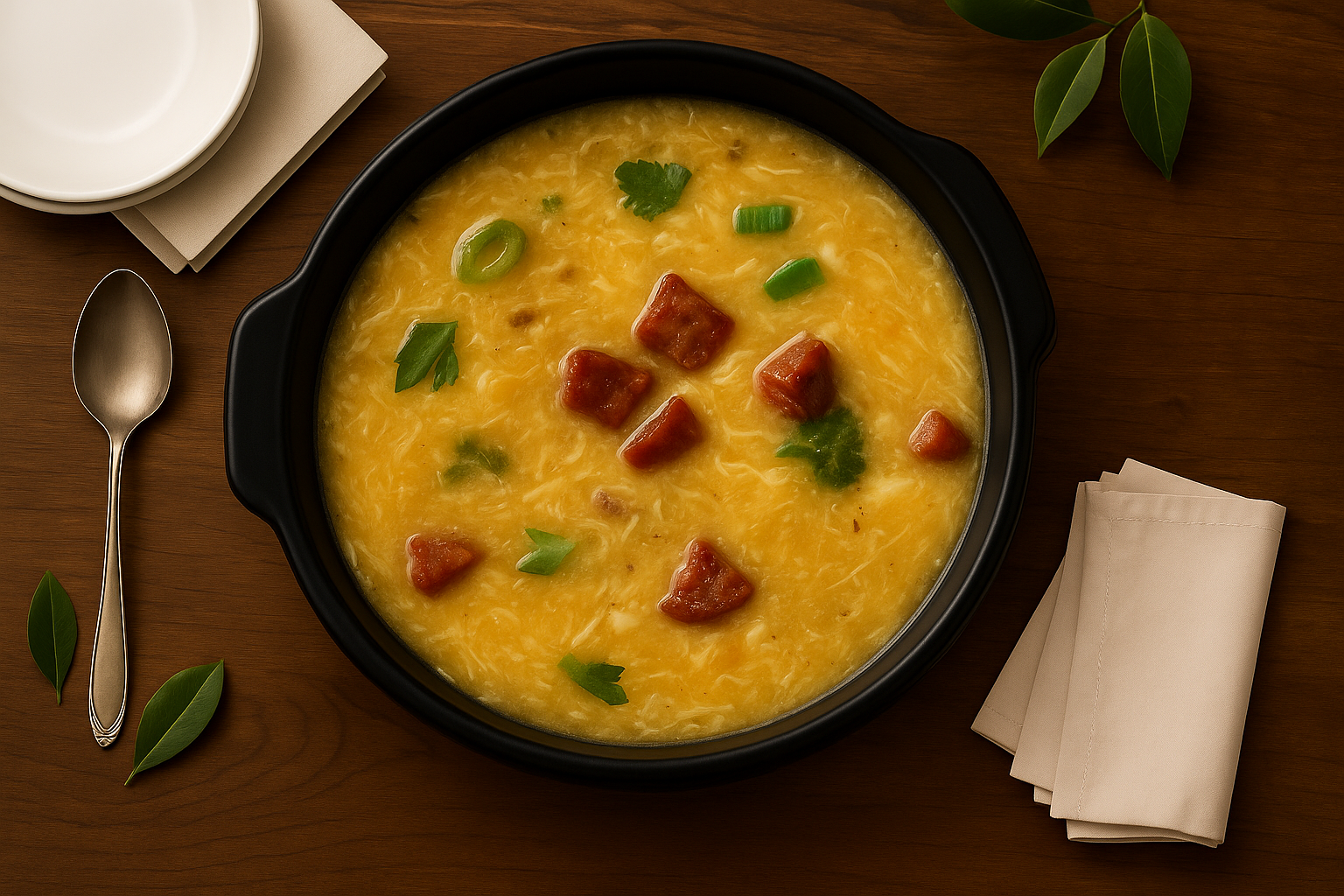 Caldo de frango cremoso estilo kenga Dona Nenê