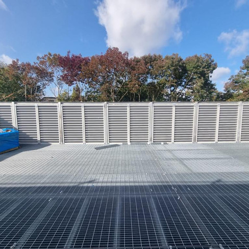 Louvre screens, weather louvres, louvres, screening, facades, doors, gates, plantscreen, natural ventilation, wall vent, healthcare, metal, aluminium, ppc, polyester powder coated, construction industry, design, architecture design, manufacturing, installation, building