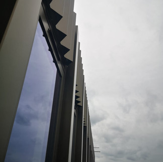 Architectural, Screening, Facades, Matel, Aluminium,Cladding, Profile panels, PPC Bronze, Zig Zag, Wavey