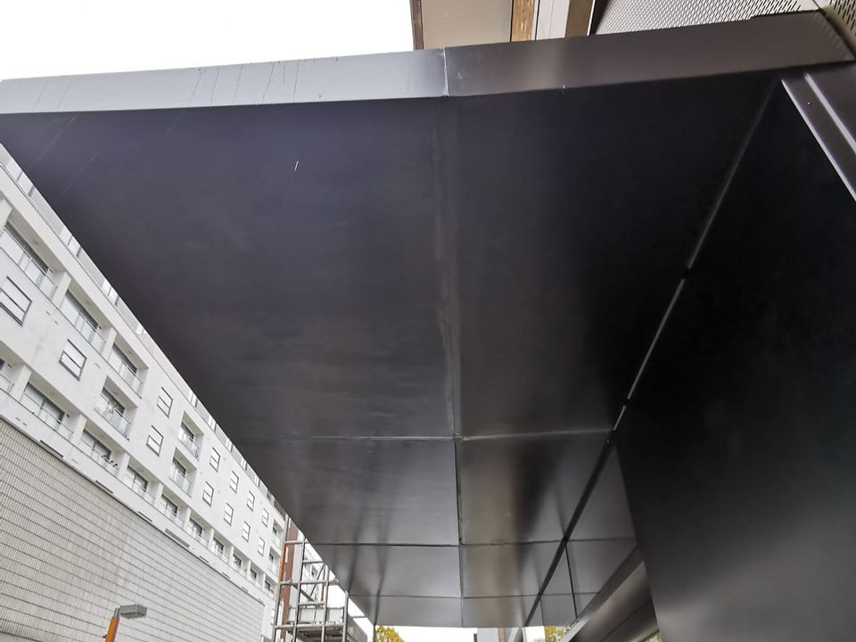 canopy, cladding, flashings, aluminium, ppc