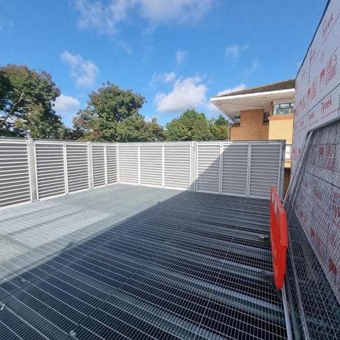 Louvre screens, weather louvres, louvres, screening, facades, doors, gates, plantscreen, natural ventilation, wall vent, healthcare, metal, aluminium, ppc, polyester powder coated, construction industry, design, architecture design, manufacturing, installation, building