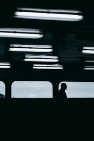 A Man walking on a ferry